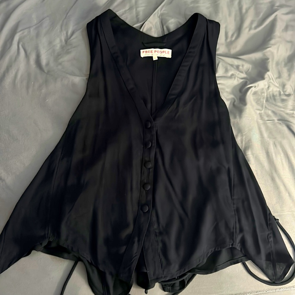 NWOT Free People back tie, button from tank/vest